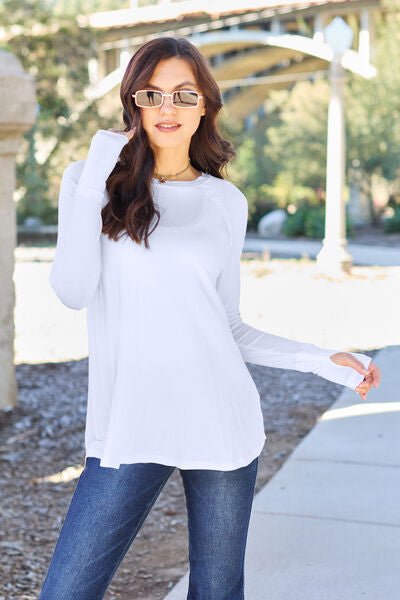 Basic Bae Full Size Round Neck Long Sleeve T-Shirt - S. M. & Co. T-Shirt