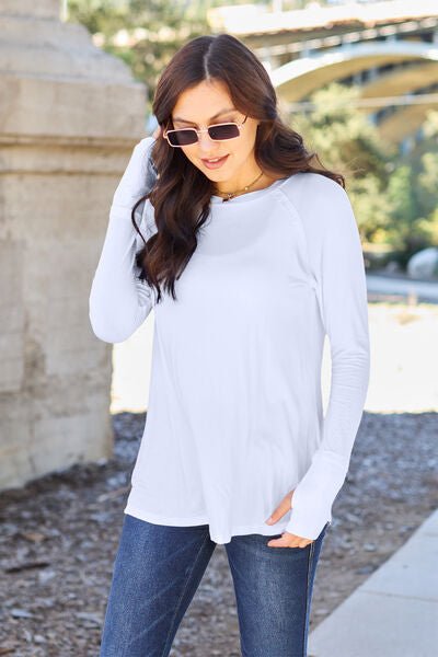 Basic Bae Full Size Round Neck Long Sleeve T-Shirt - S. M. & Co. T-Shirt