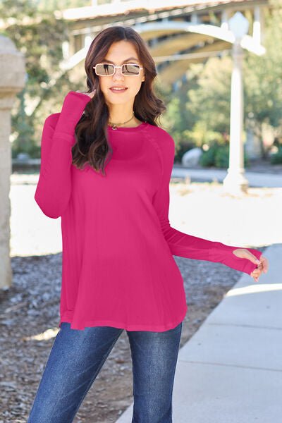 Basic Bae Full Size Round Neck Long Sleeve T-Shirt - S. M. & Co. T-Shirt