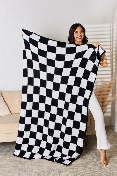 Cuddley Checkered Decorative Throw Blanket - S. M. & Co. Blankets