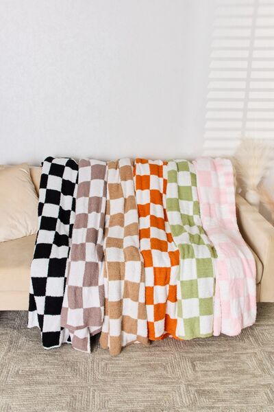 Cuddley Checkered Decorative Throw Blanket - S. M. & Co. Blankets