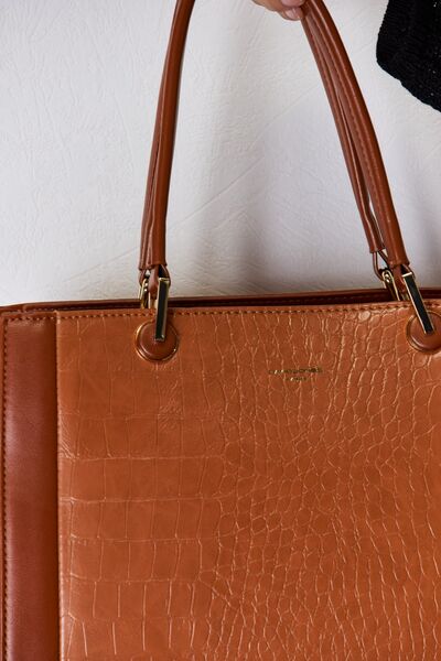 David Jones Texture PU Leather Handbag - S. M. & Co. Handbag