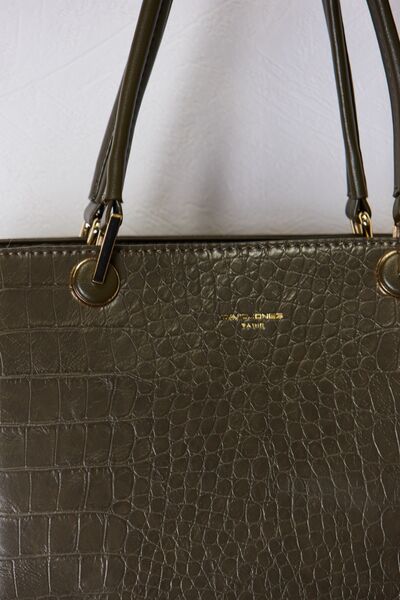 David Jones Texture PU Leather Handbag - S. M. & Co. Handbag