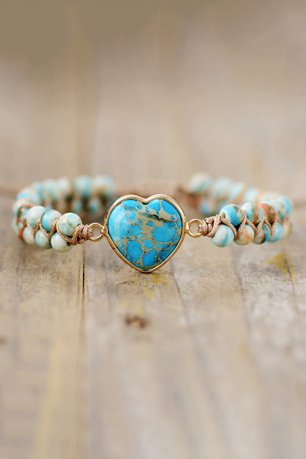 Handmade Heart Shape Natural Stone Bracelet - S. M. & Co. Bracelet