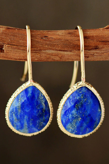 Handmade Natural Stone Teardrop Earrings - S. M. & Co. Earrings