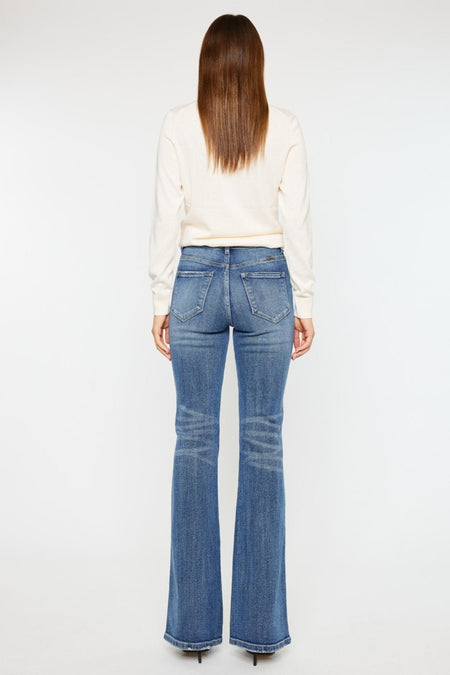 Kancan Cat's Whiskers High Waist Flare Jeans - S. M. & Co. Denim Jeans