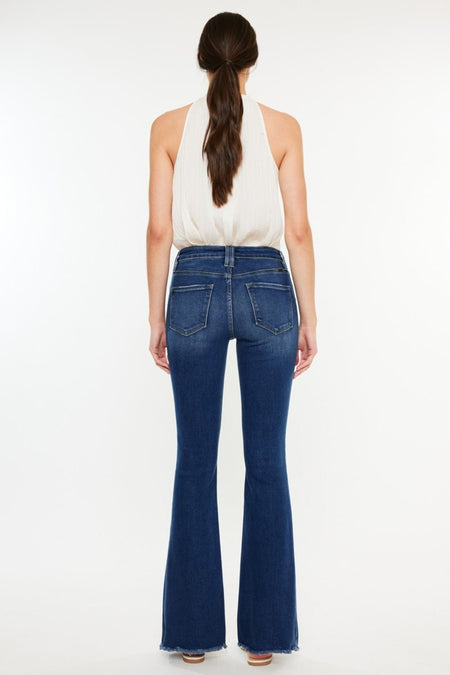 Kancan Cat's Whiskers Raw Hem Flare Jeans - S. M. & Co. Denim Jeans