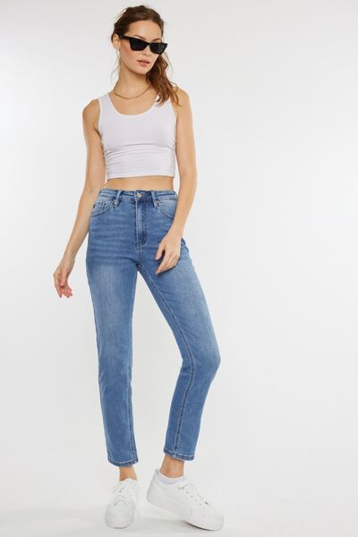 Kancan Full Size Cat's Whiskers High Waist Jeans - S. M. & Co. Denim Jeans