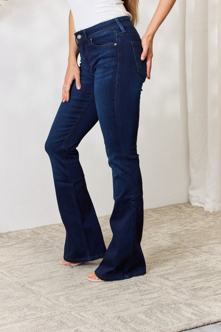 Kancan Full Size Mid Rise Flare Jeans - AnAs Market