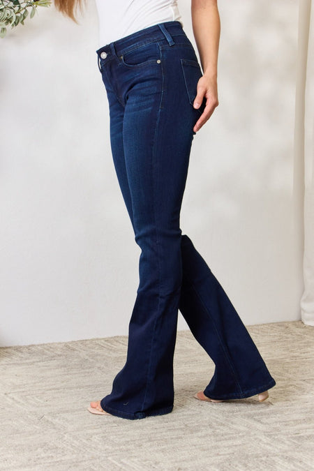 Kancan Full Size Mid Rise Flare Jeans - AnAs Market