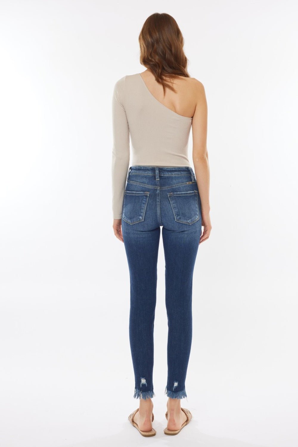 Kancan Raw Hem High Waist Cropped Jeans - AnAs Market