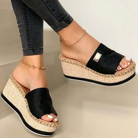 PU Leather Open Toe Sandals - AnAs Market