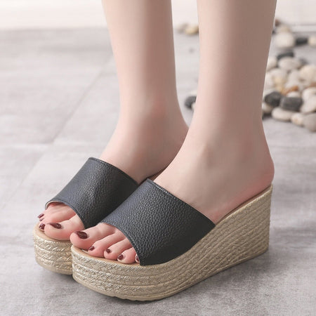 PU Leather Open Toe Sandals - AnAs Market