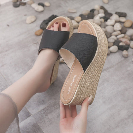 PU Leather Open Toe Sandals - AnAs Market