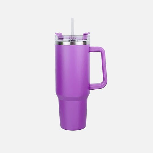 Stainless Steel Tumbler with Handle and Straw - AnAs Market Tumbler